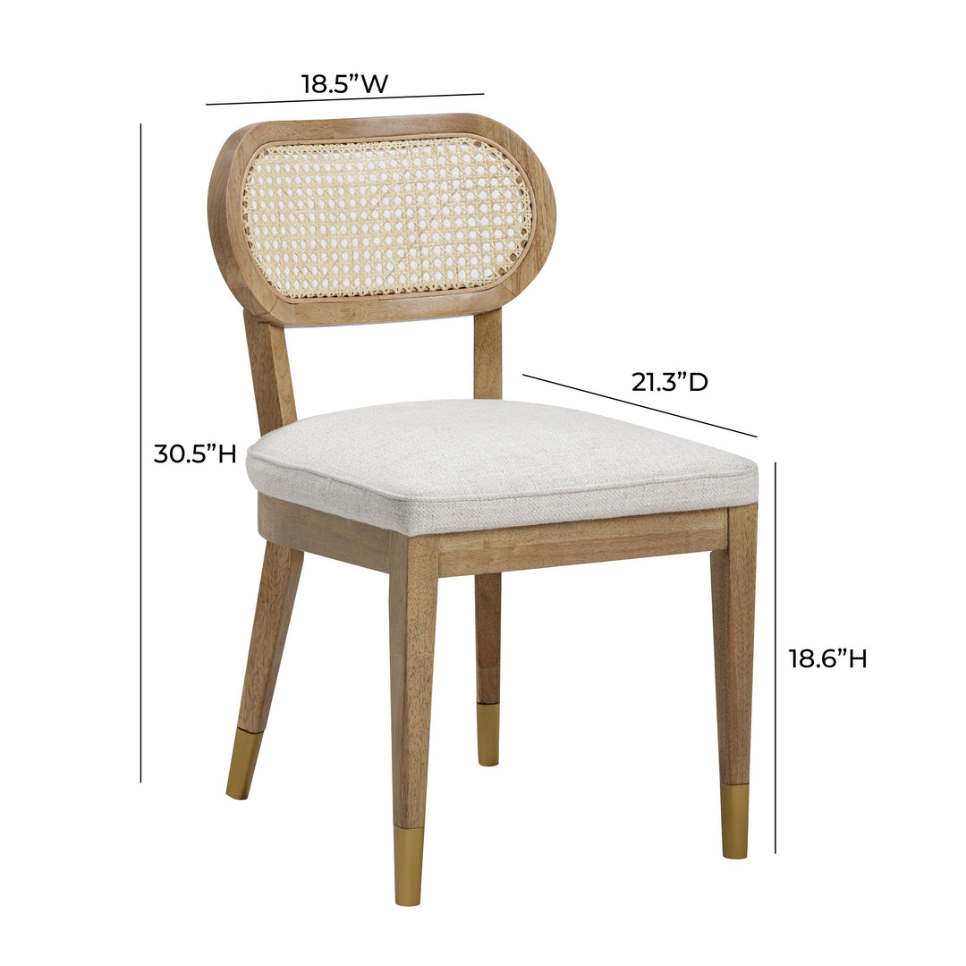TOV Furniture Cosette Natural Dining Chair - Set of 2 DINING CHAIRS