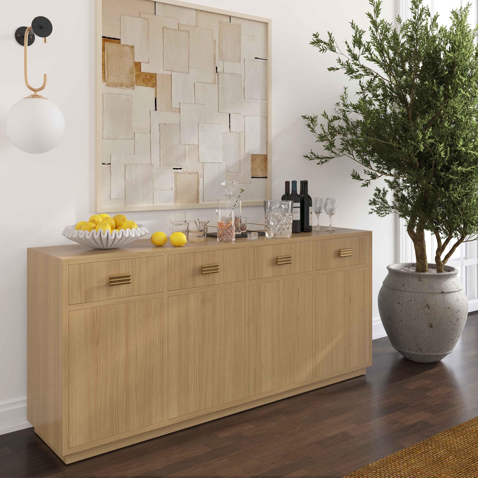 TOV Furniture Aria Natural Oak Buffet CABINETS