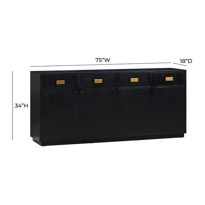 TOV Furniture Aria Black Oak Buffet CABINETS