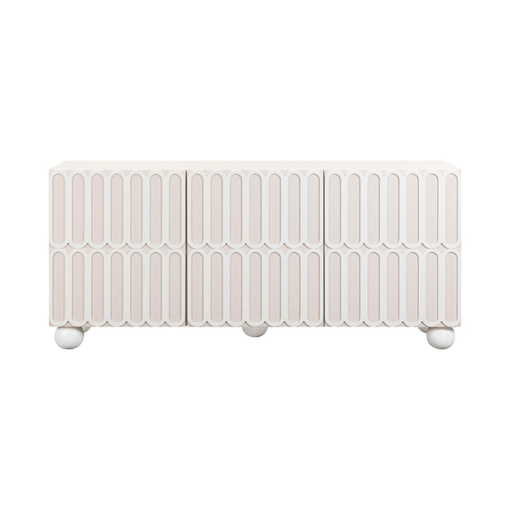 TOV Furniture Tori Motif Taupe Buffet CABINETS