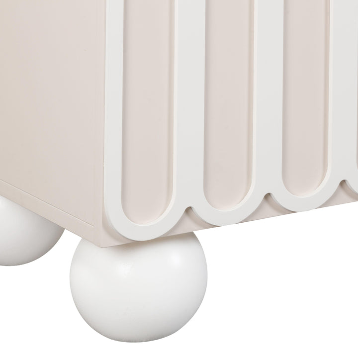 TOV Furniture Tori Motif Taupe Buffet CABINETS