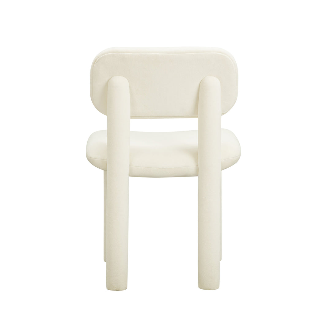 TOV Furniture Elise Ivory White Velvet Dining Chair - Set of 2 DINING CHAIRS
