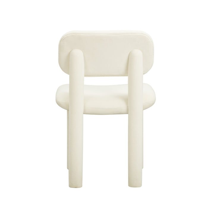 TOV Furniture Elise Ivory White Velvet Dining Chair - Set of 2 DINING CHAIRS