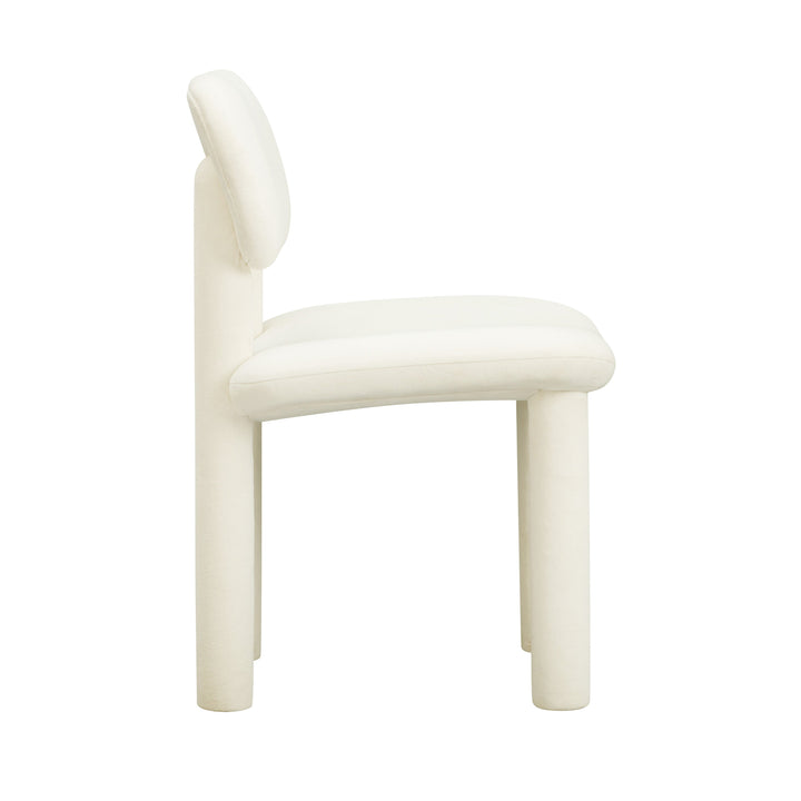 TOV Furniture Elise Ivory White Velvet Dining Chair - Set of 2 DINING CHAIRS