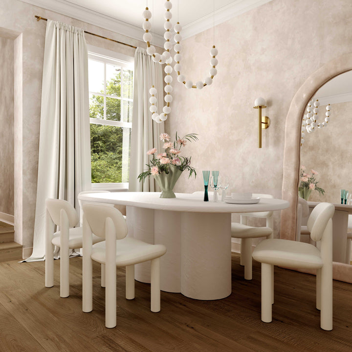 TOV Furniture Elise Ivory White Velvet Dining Chair - Set of 2 DINING CHAIRS