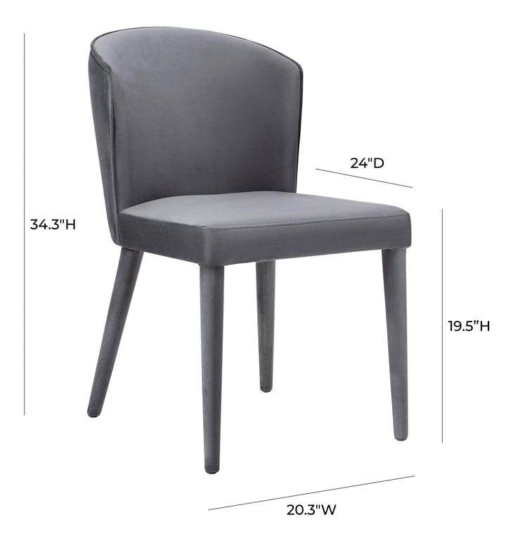 American Home Furniture | TOV Furniture - Metropolitan Grey Velvet Chair