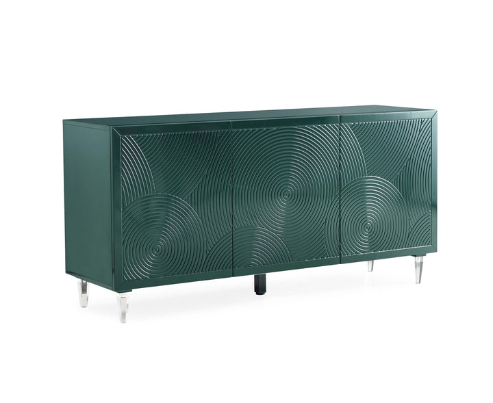 American Home Furniture | TOV Furniture - Karma Green Lacquer Buffet