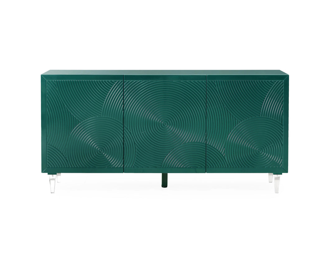 American Home Furniture | TOV Furniture - Karma Green Lacquer Buffet