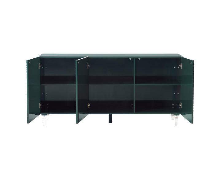 American Home Furniture | TOV Furniture - Karma Green Lacquer Buffet