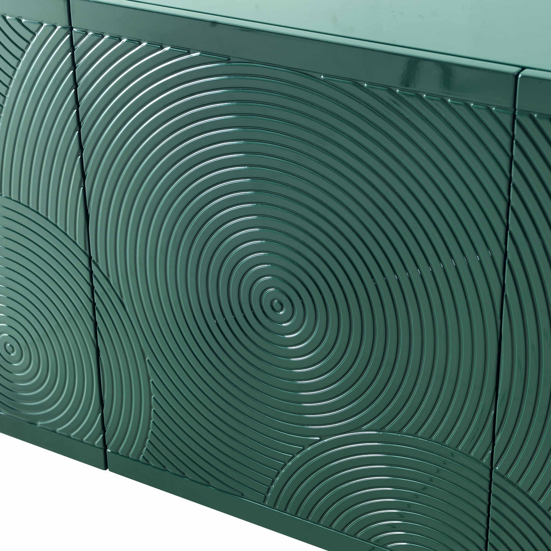 American Home Furniture | TOV Furniture - Karma Green Lacquer Buffet