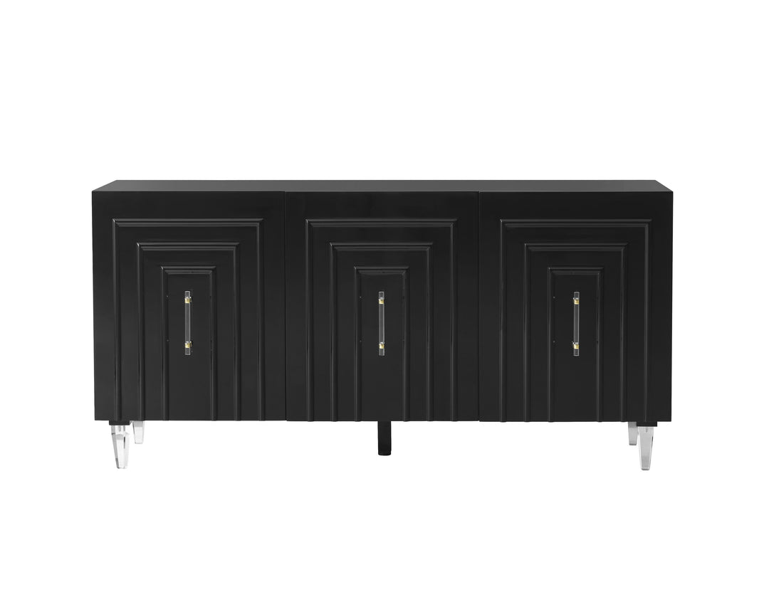 American Home Furniture | TOV Furniture - Famke Black Lacquer Buffet