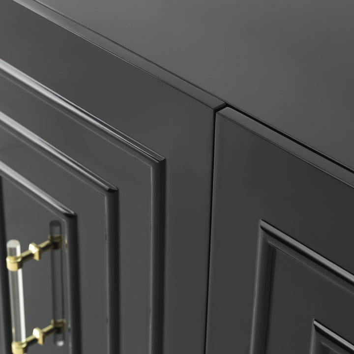 American Home Furniture | TOV Furniture - Famke Black Lacquer Buffet