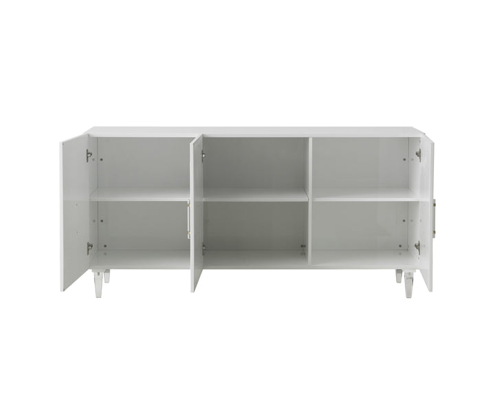 American Home Furniture | TOV Furniture - Famke White Lacquer Buffet