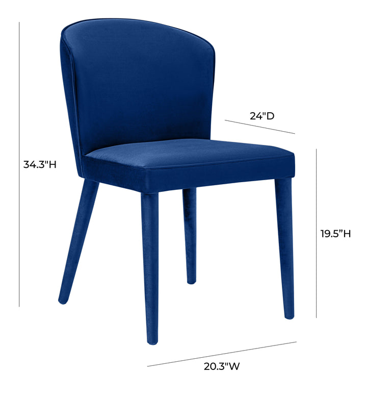 American Home Furniture | TOV Furniture - Metropolitan Navy Velvet Chair