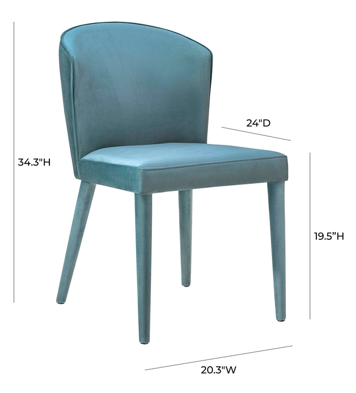 American Home Furniture | TOV Furniture - Metropolitan Sea Blue Velvet Chair