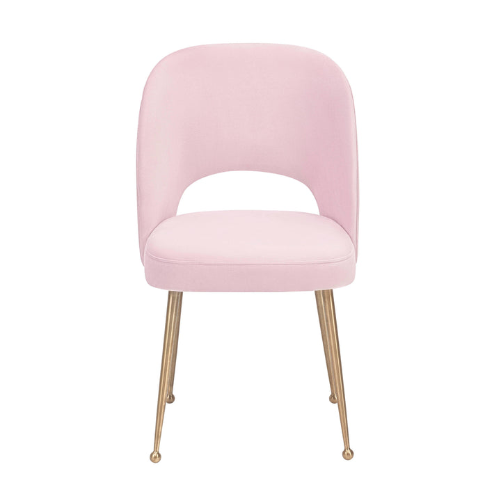 TOV Furniture Swell Blush Velvet Chair DINING CHAIRS