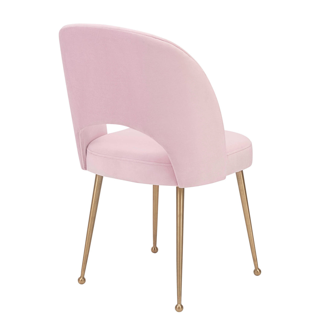 TOV Furniture Swell Blush Velvet Chair DINING CHAIRS