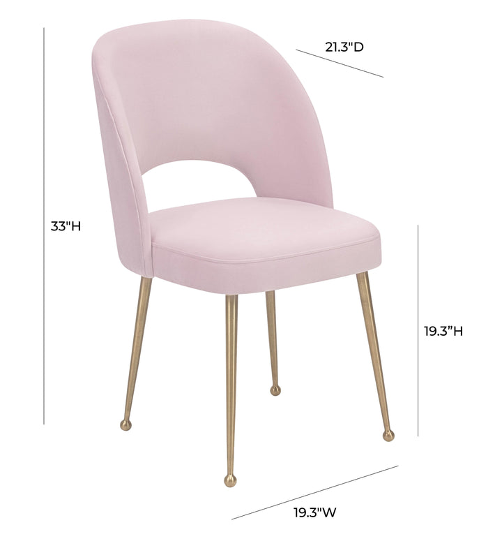 American Home Furniture | TOV Furniture - Swell Blush Velvet Chair