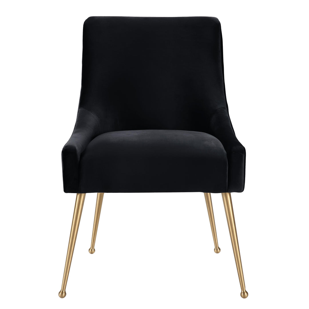 American Home Furniture | TOV Furniture - Beatrix Black Velvet Side Chair