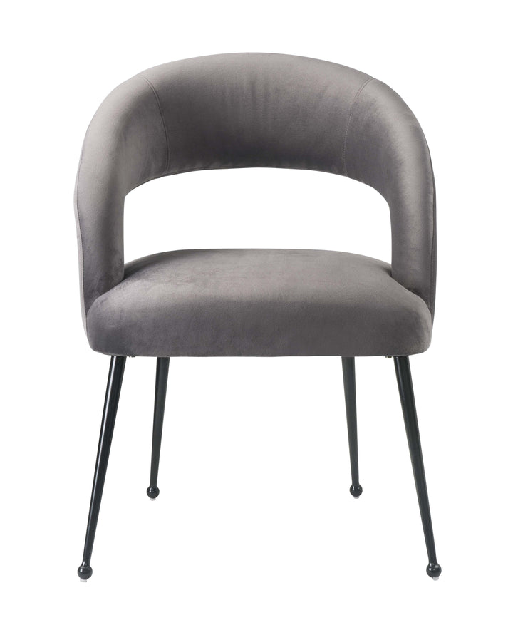 American Home Furniture | TOV Furniture - Rocco Grey Velvet Dining Chair