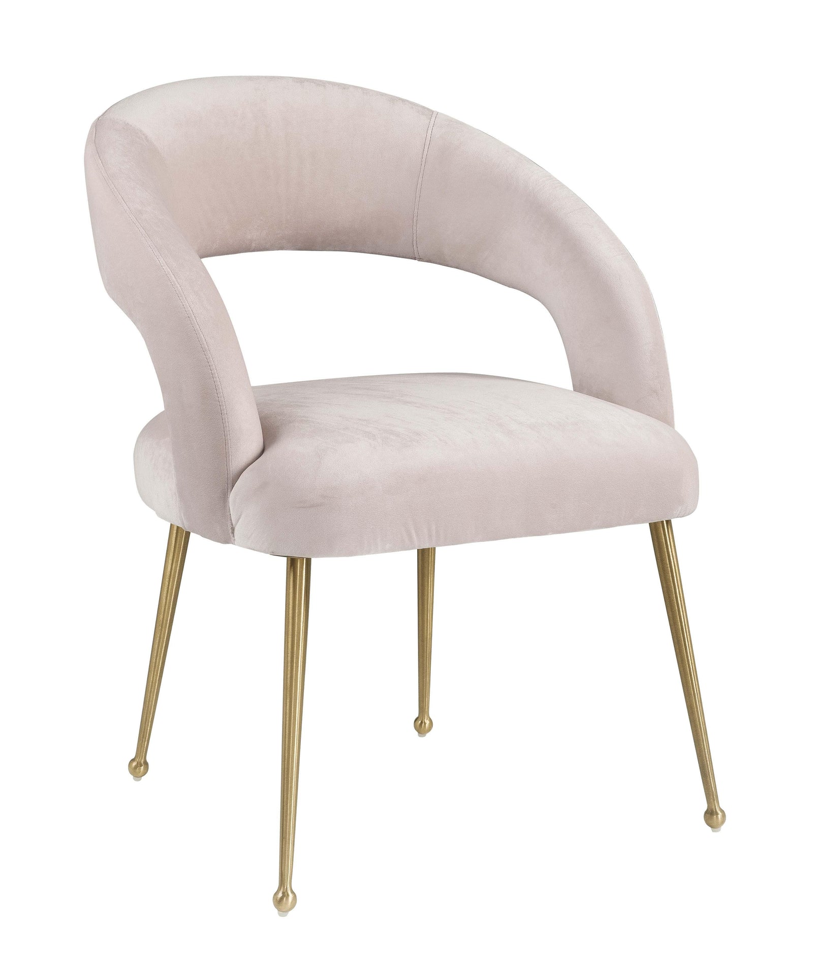 TOV Furniture Rocco Blush Velvet Dining Chair - Set of 2 DINING CHAIRS