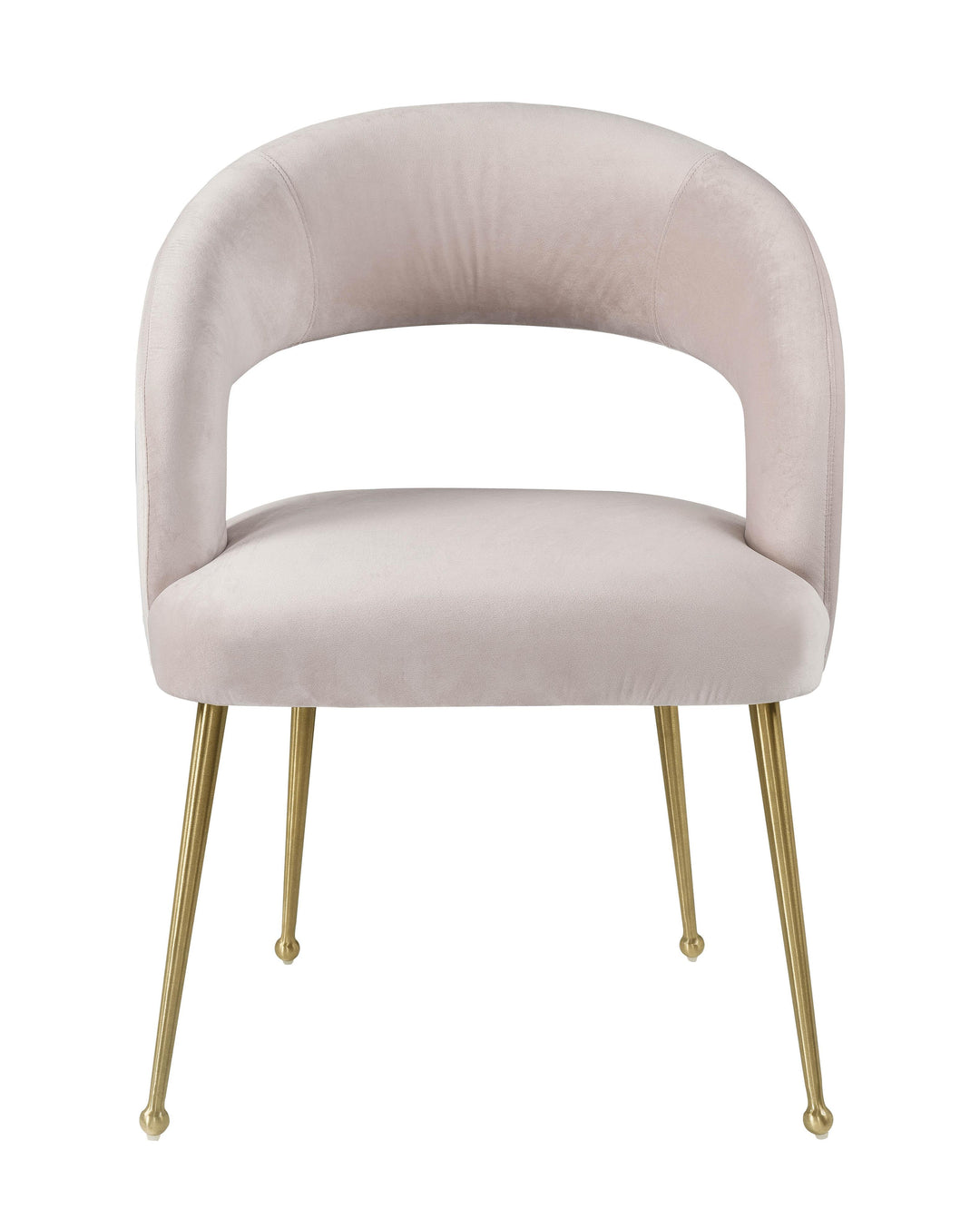 TOV Furniture Rocco Blush Velvet Dining Chair - Set of 2 DINING CHAIRS