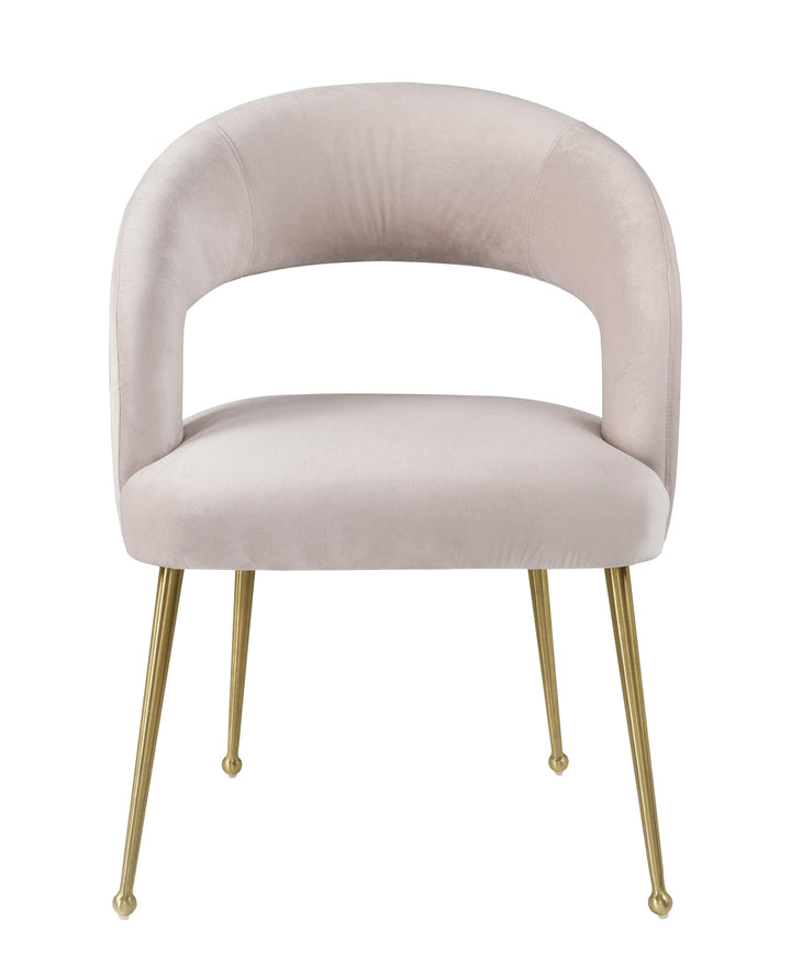 TOV Furniture Rocco Blush Velvet Dining Chair - Set of 2 DINING CHAIRS
