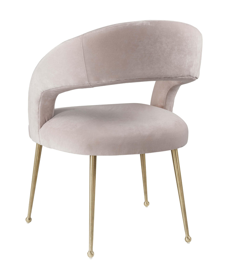TOV Furniture Rocco Blush Velvet Dining Chair - Set of 2 DINING CHAIRS
