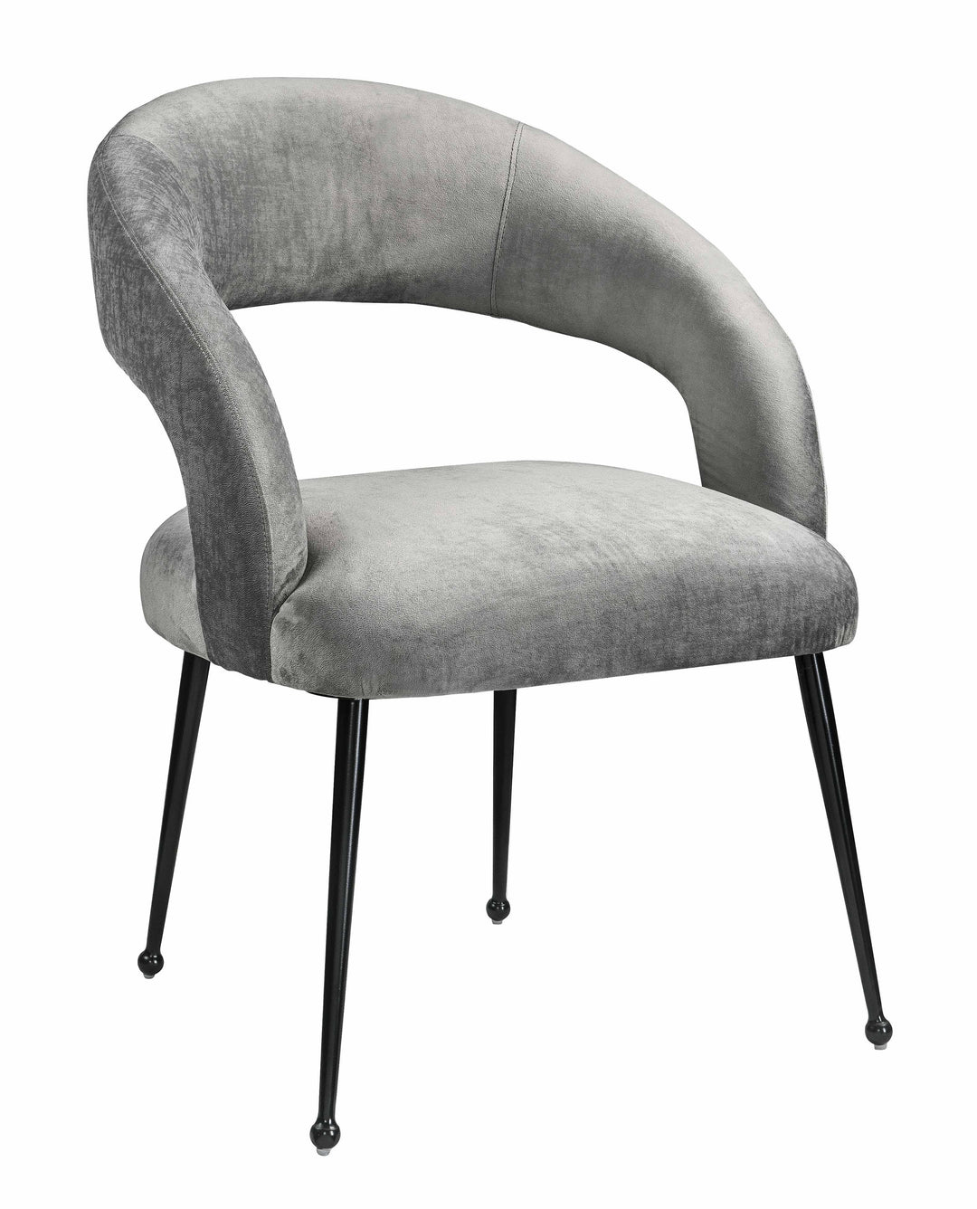 American Home Furniture | TOV Furniture - Rocco Slub Grey Dining Chair