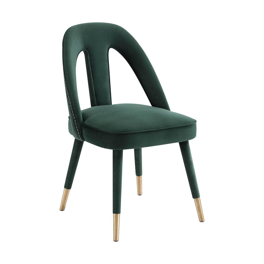 American Home Furniture | TOV Furniture - Petra Forest Green Velvet Side Chair