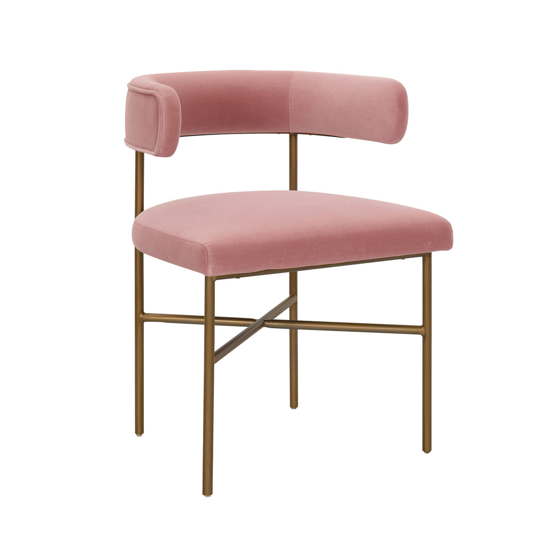 American Home Furniture | TOV Furniture - Kim Performance Velvet Chair in Blush