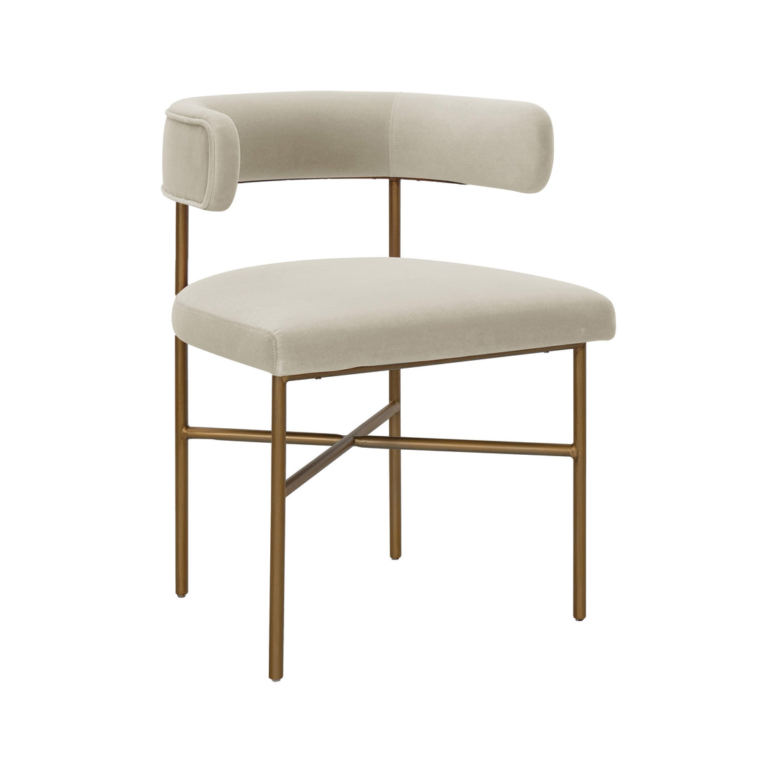 American Home Furniture | TOV Furniture - Kim Performance Velvet Chair in Cream