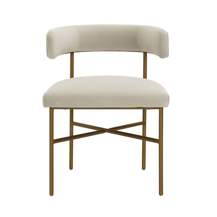 American Home Furniture | TOV Furniture - Kim Performance Velvet Chair in Cream