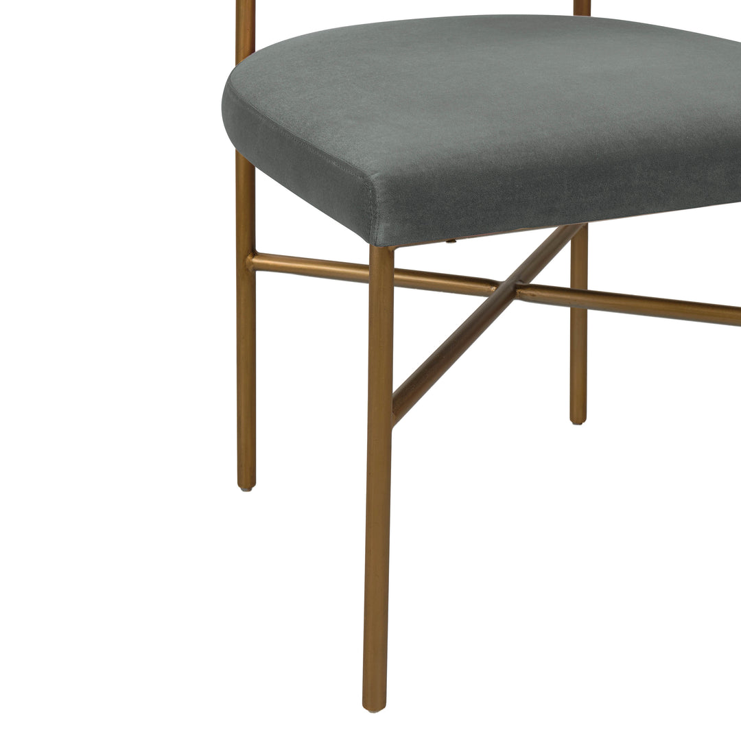 American Home Furniture | TOV Furniture - Kim Performance Velvet Chair in Grey