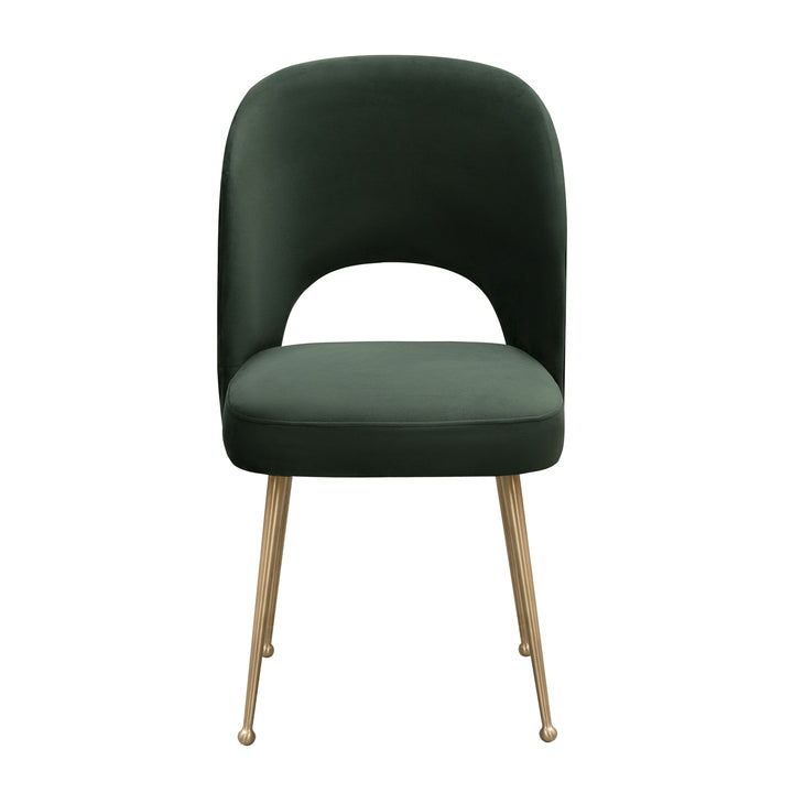 TOV Furniture Swell Forest Green Velvet Chair DINING CHAIRS