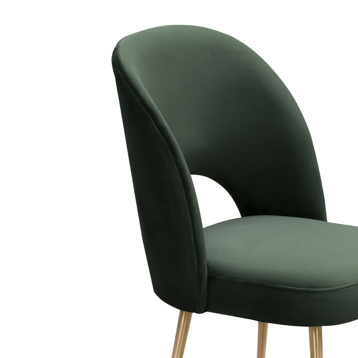 American Home Furniture | TOV Furniture - Swell Forest Green Velvet Chair