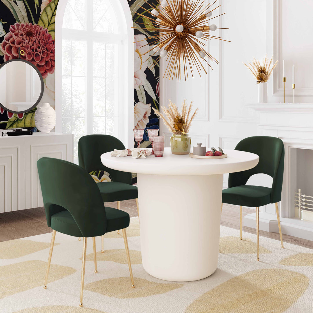 TOV Furniture Swell Forest Green Velvet Chair DINING CHAIRS
