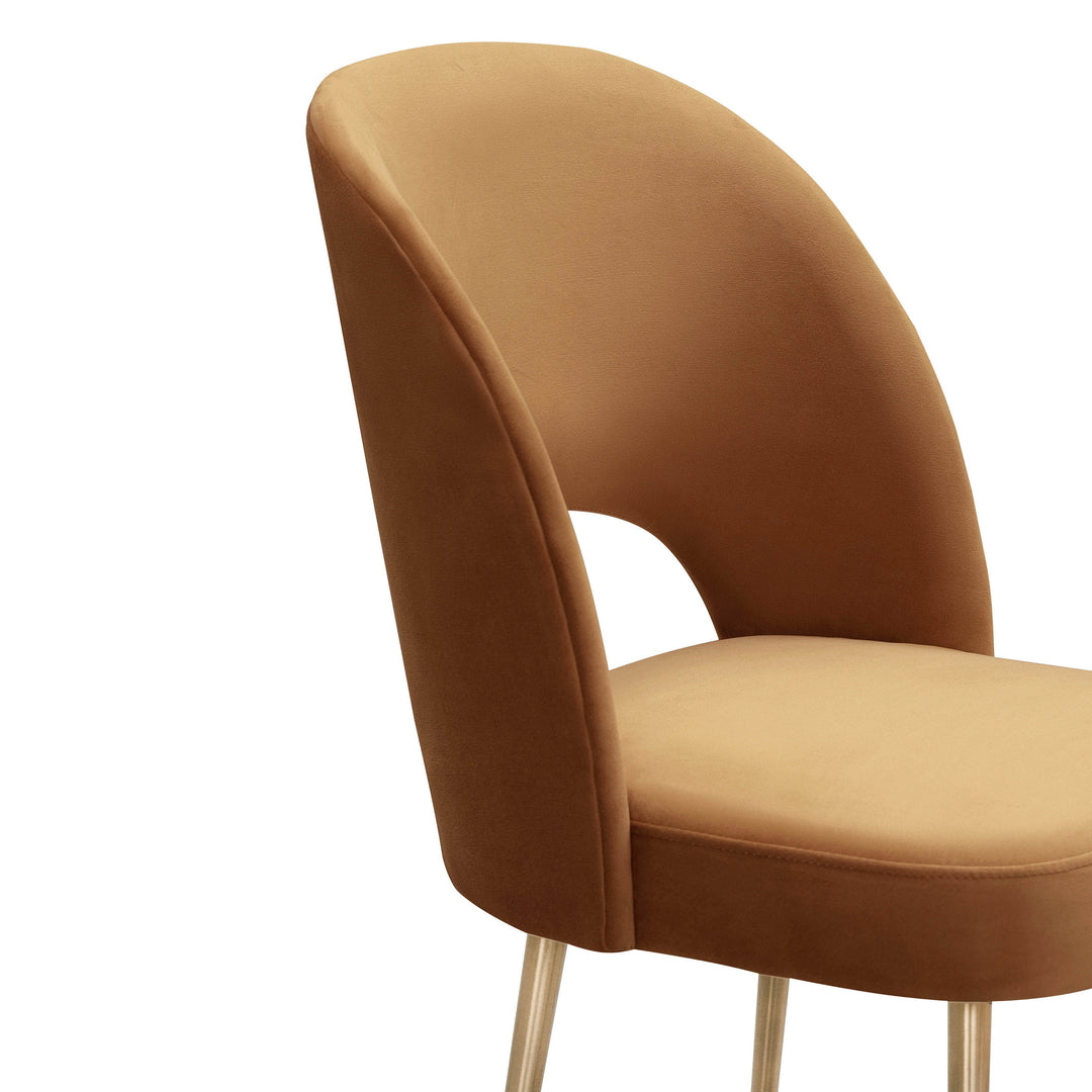 American Home Furniture | TOV Furniture - Swell Cognac Velvet Chair