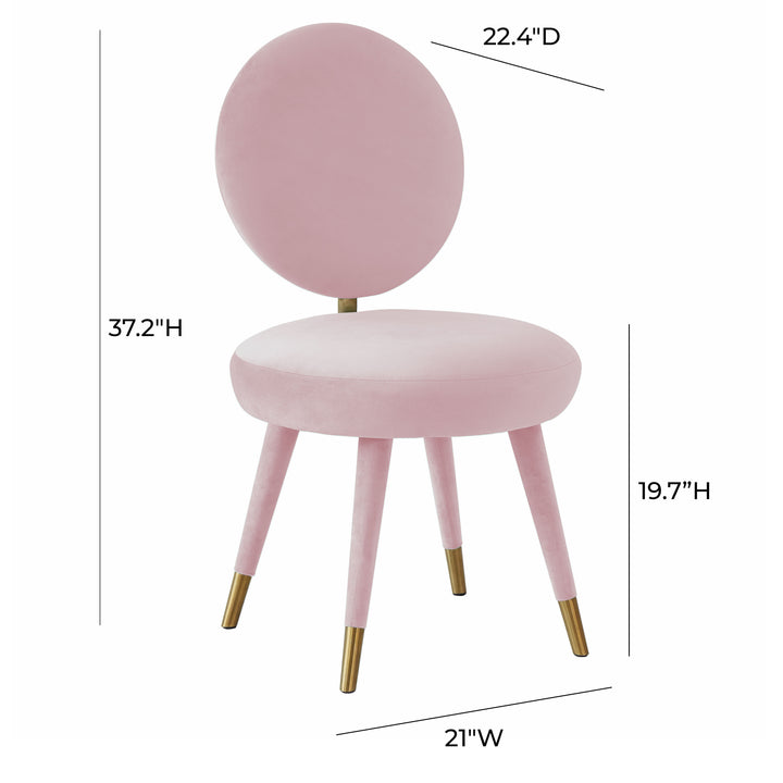American Home Furniture | TOV Furniture - Kylie Bubblegum Velvet Dining Chair