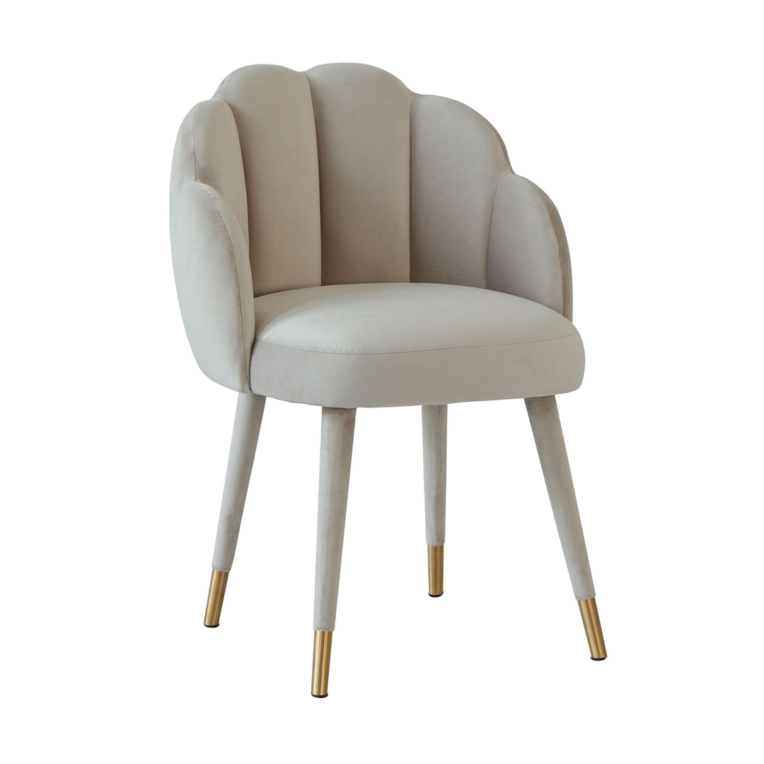 American Home Furniture | TOV Furniture - Gardenia Light Grey Velvet Dining Chair