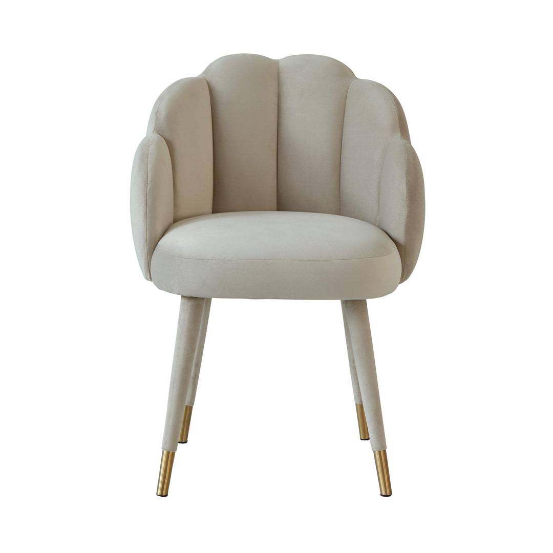 American Home Furniture | TOV Furniture - Gardenia Light Grey Velvet Dining Chair