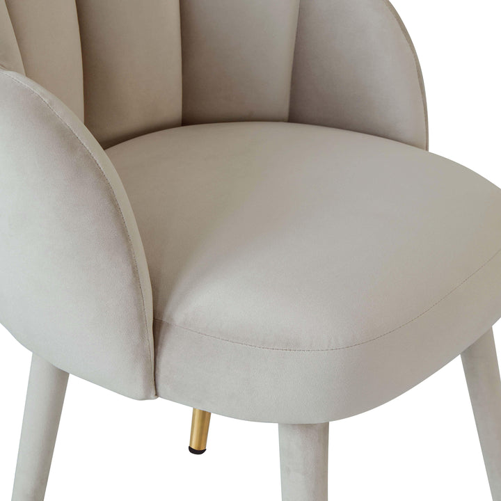 American Home Furniture | TOV Furniture - Gardenia Light Grey Velvet Dining Chair