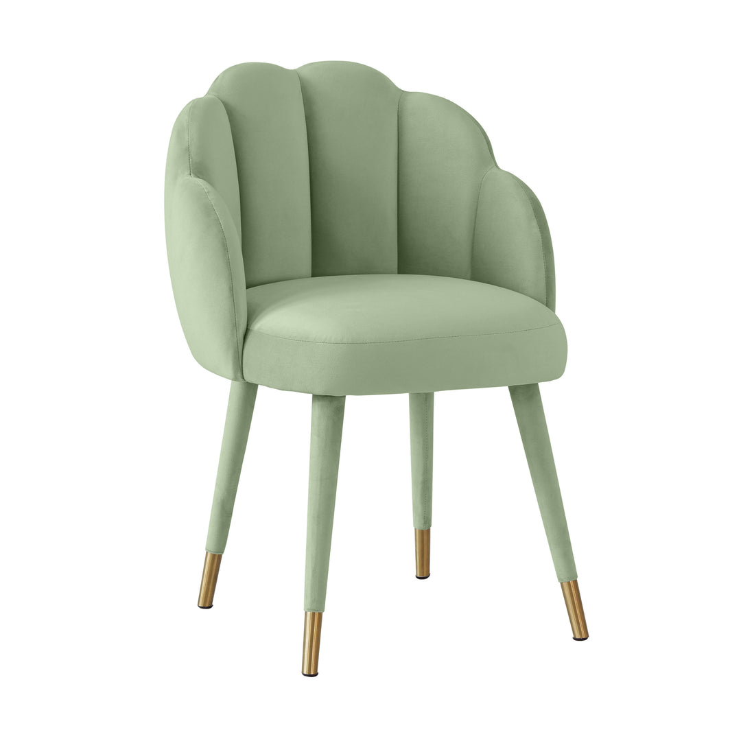 American Home Furniture | TOV Furniture - Gardenia Moss Green Velvet Dining Chair