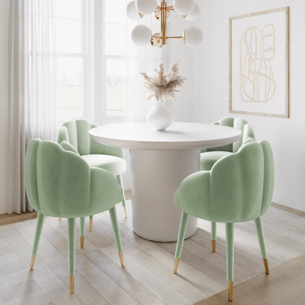 American Home Furniture | TOV Furniture - Gardenia Moss Green Velvet Dining Chair