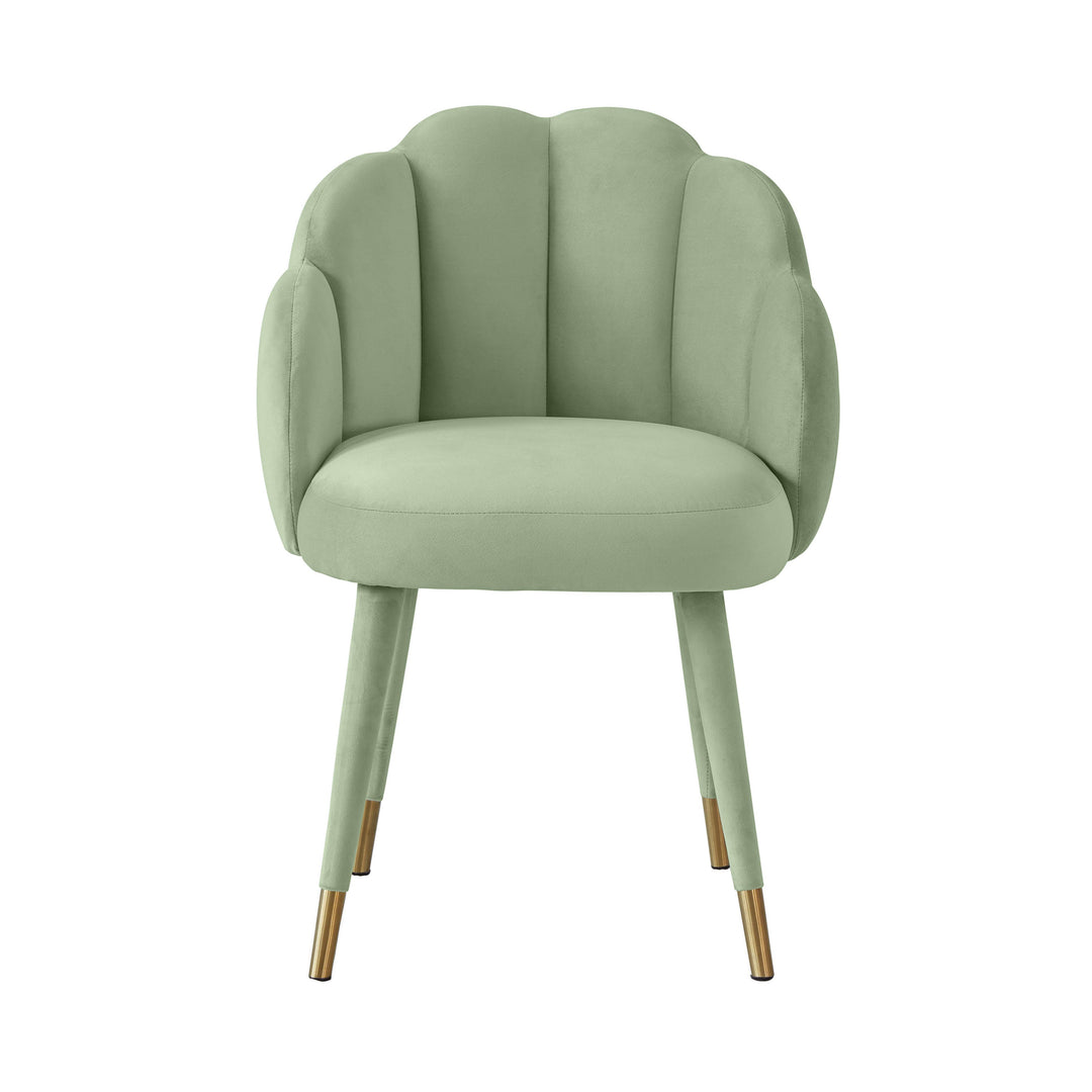 American Home Furniture | TOV Furniture - Gardenia Moss Green Velvet Dining Chair