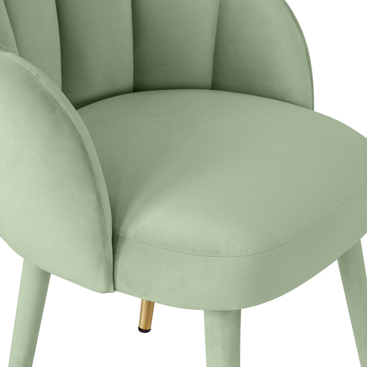 American Home Furniture | TOV Furniture - Gardenia Moss Green Velvet Dining Chair