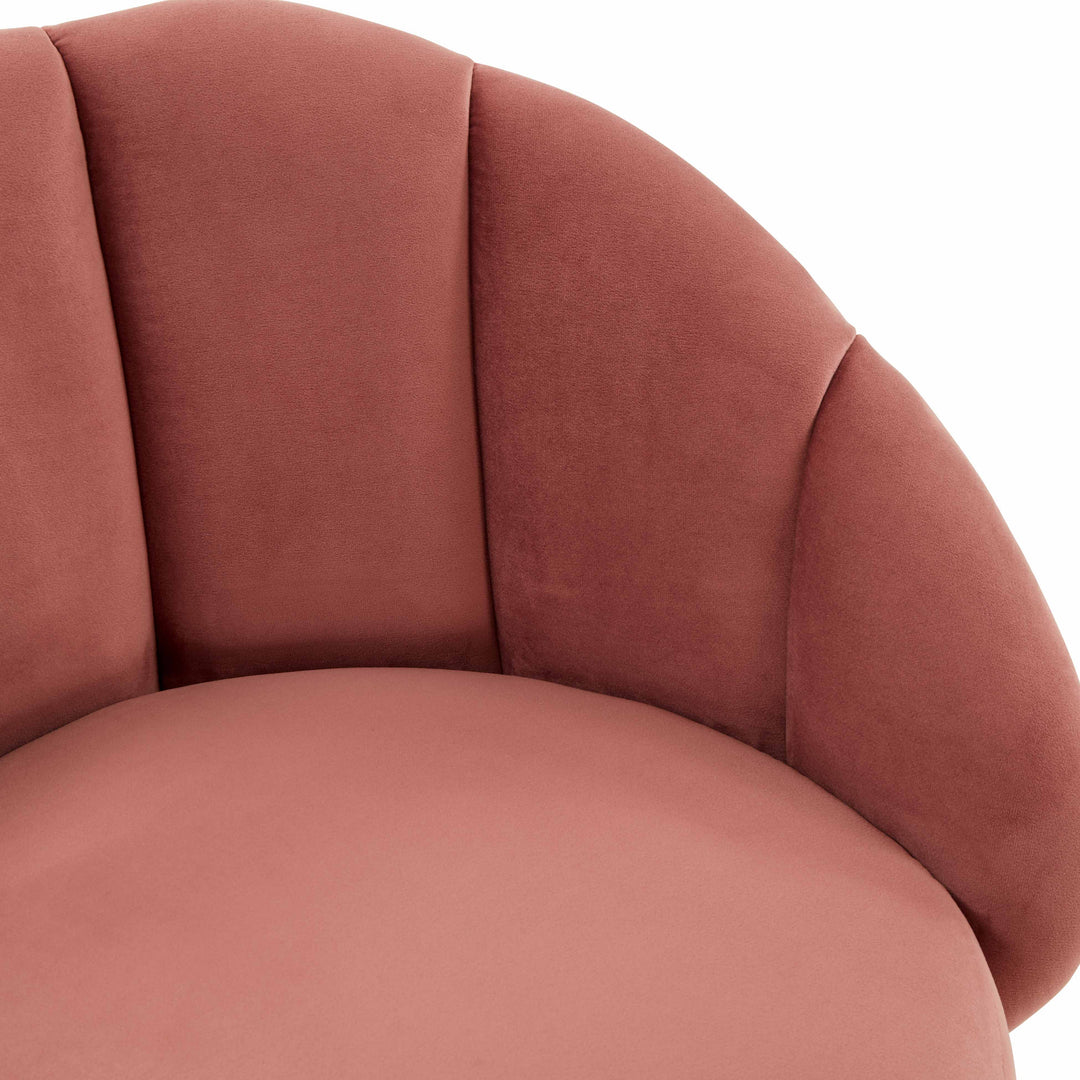 TOV Furniture Myla Salmon Swivel Counter Stool OTTOMANS, POUFS, + STOOLS