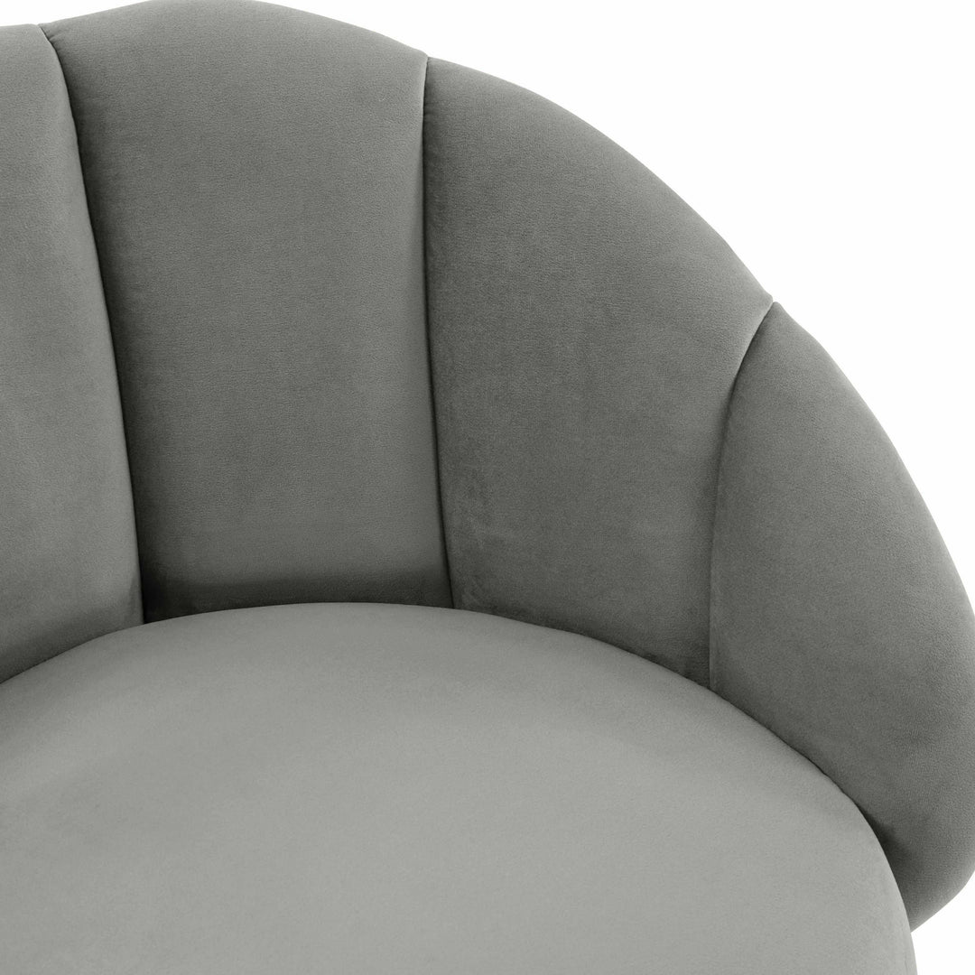 TOV Furniture Myla Light Grey Swivel Bar Stool OTTOMANS, POUFS, + STOOLS