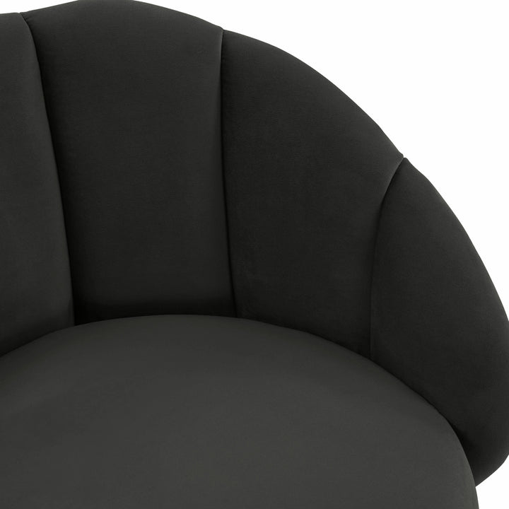 TOV Furniture Myla Black Swivel Bar Stool OTTOMANS, POUFS, + STOOLS