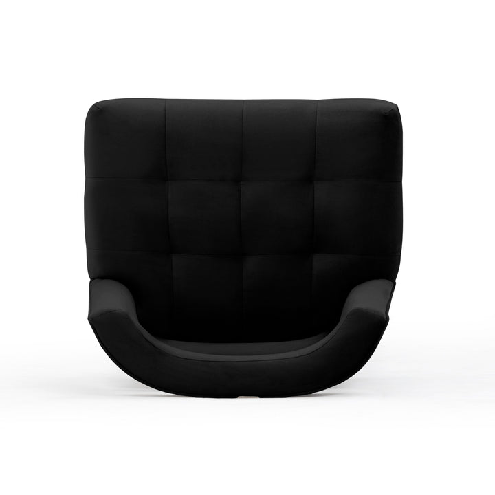 TOV Furniture Hart Black Velvet Bar Stool OTTOMANS, POUFS, + STOOLS